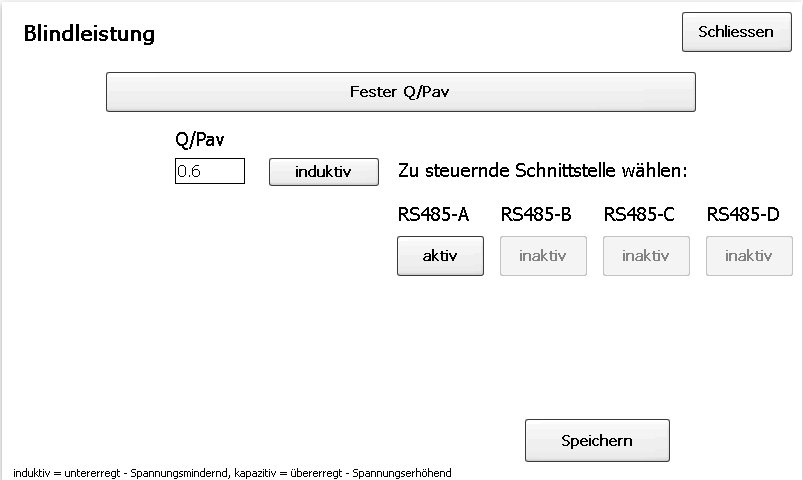Blindleistung Konfig