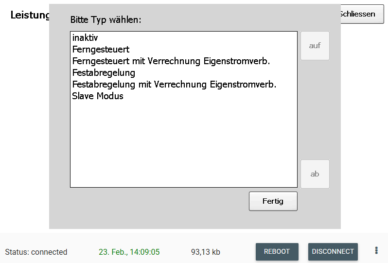 Leistungsreduzierung